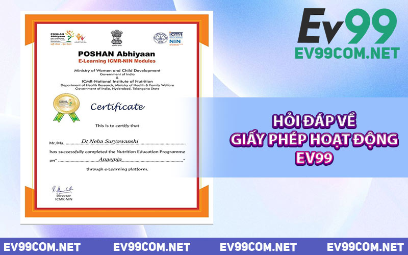 Hỏi Đáp Về Giấy Phép Hoạt Động EV99